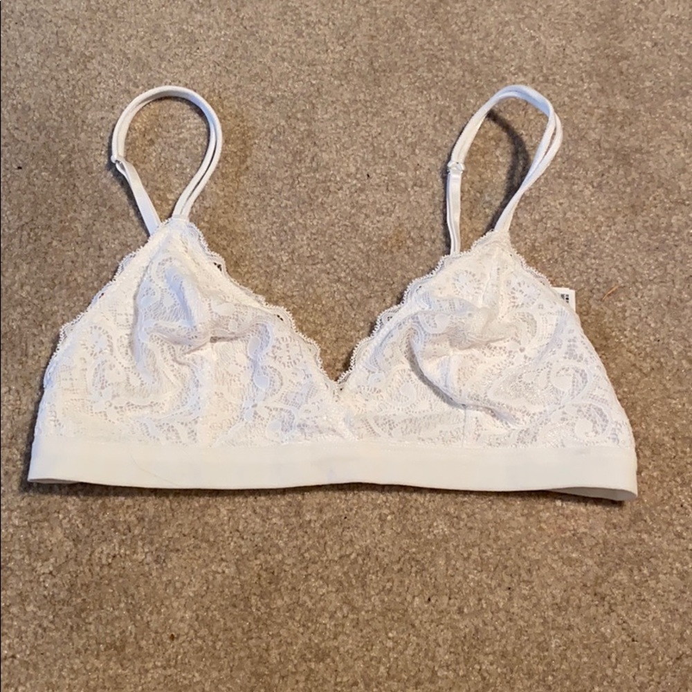 white lace bralette